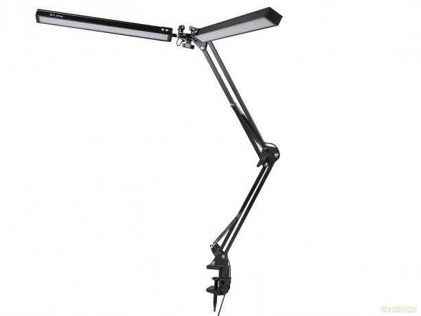 44-166# Lampka biurkowa led lb-21 czarna podwójna