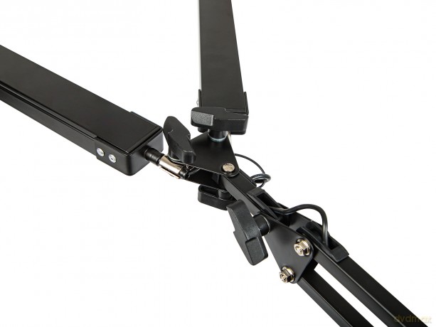 44-166# Lampka biurkowa led lb-21 czarna podwójna