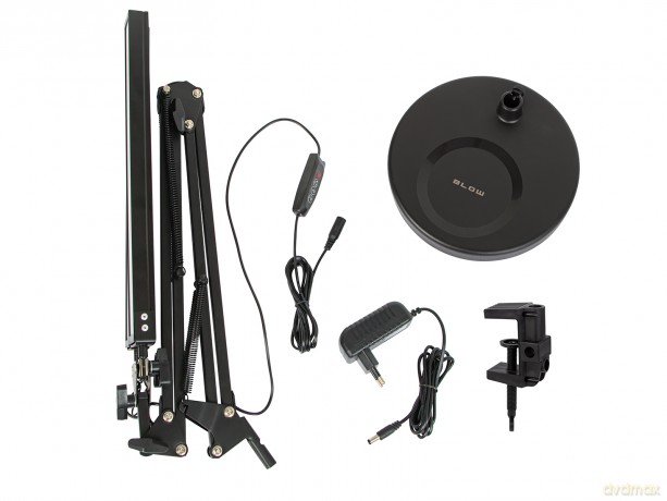 44-166# Lampka biurkowa led lb-21 czarna podwójna