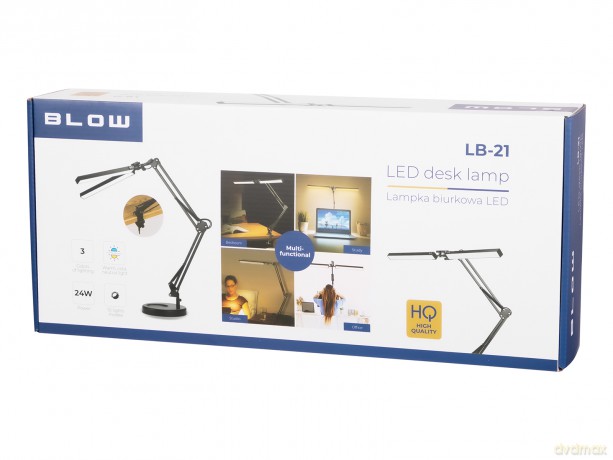 44-166# Lampka biurkowa led lb-21 czarna podwójna