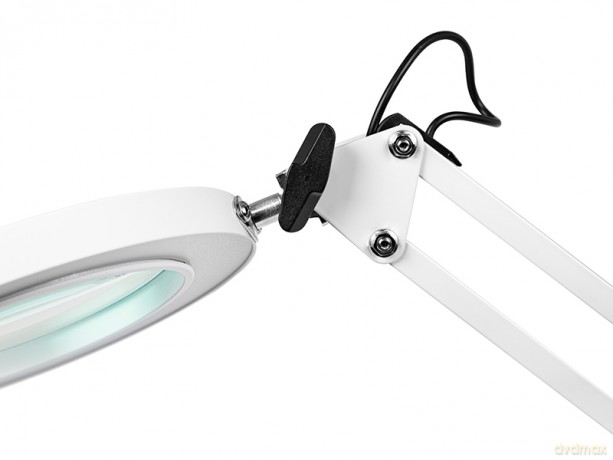 44-168# Lampka biurkowa led lb-23 biała z lupą