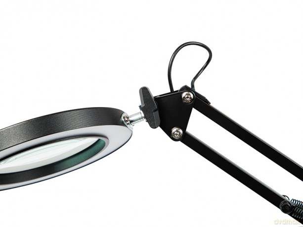 44-169# Lampka biurkowa led lb-23 czarna z lupą