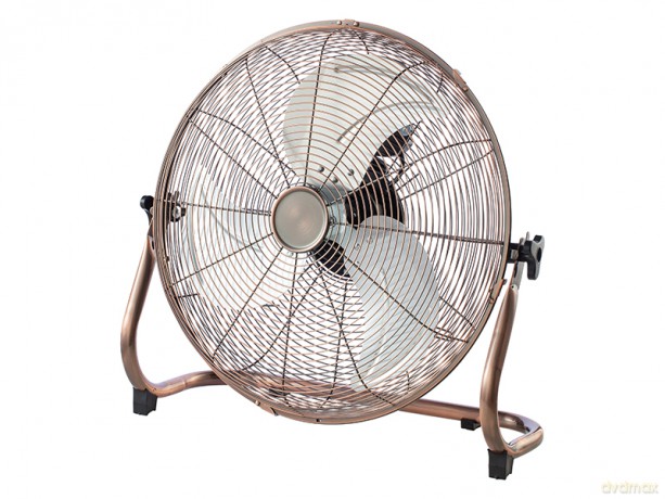 44-650# Wentylator podłogowy 18/45cm 200w cyrkulator miedziany złoty