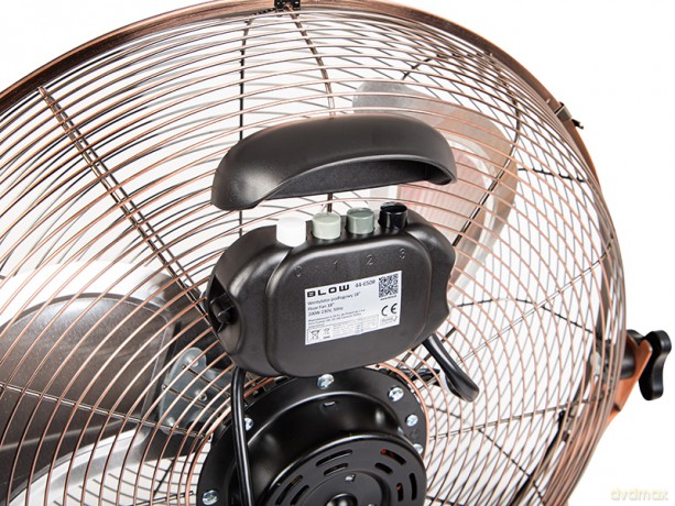 44-650# Wentylator podłogowy 18/45cm 200w cyrkulator miedziany złoty