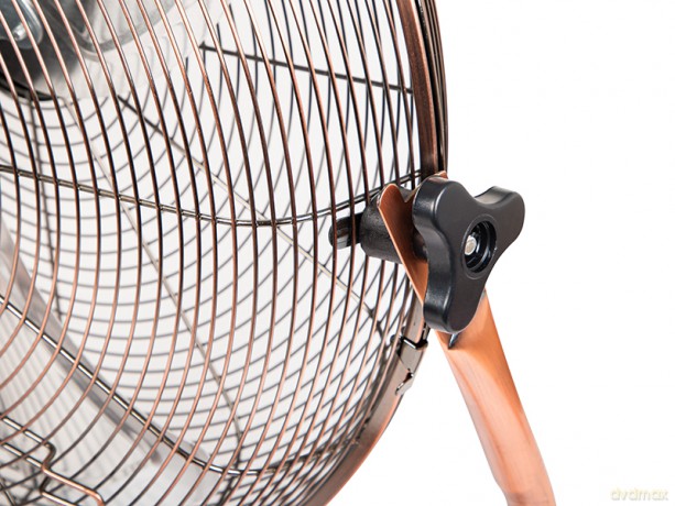44-650# Wentylator podłogowy 18/45cm 200w cyrkulator miedziany złoty
