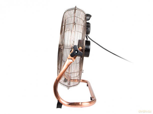 44-650# Wentylator podłogowy 18/45cm 200w cyrkulator miedziany złoty