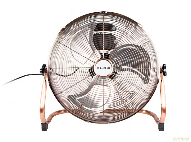 44-650# Wentylator podłogowy 18/45cm 200w cyrkulator miedziany złoty