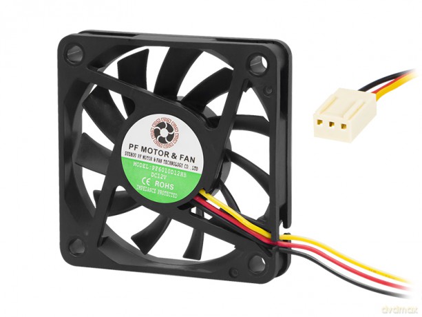 85-620# Wentylator 60x10mm 12v kulkowy 3-przewodwy