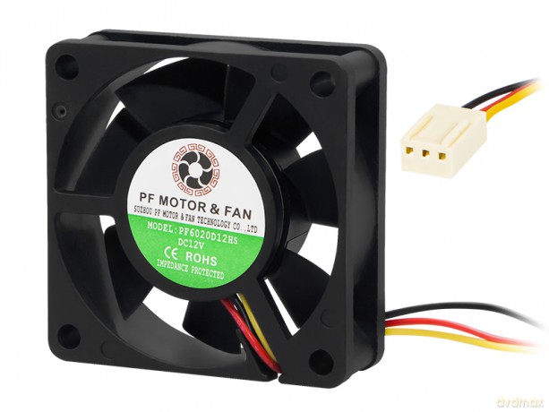 85-623# Wentylator 60x20mm 12v ślizgowy 3-przewodowy