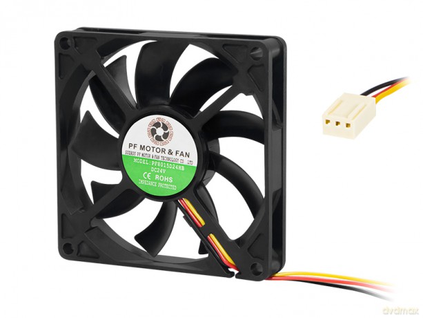 85-815# Wentylator 80x15mm 24v kulkowy 3-przewodowy