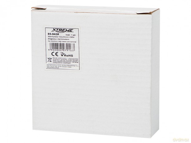 85-942# Wentylator 92x25mm 230v ślizgowy terminal