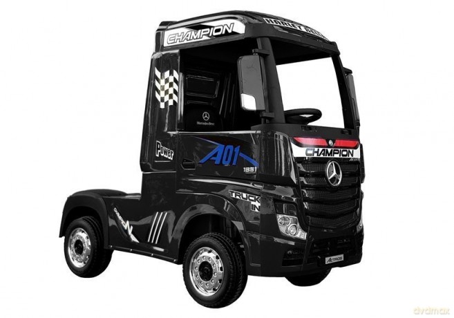 Auto Mercedes Actros Czarny Lakierowany Ciężarówka Dla Dzieci Pilot LED MP4