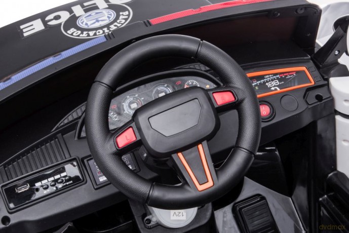 Auto Na Akumulator BBH-021 Światła LED Muzyka Pilot Policyjne Białe
