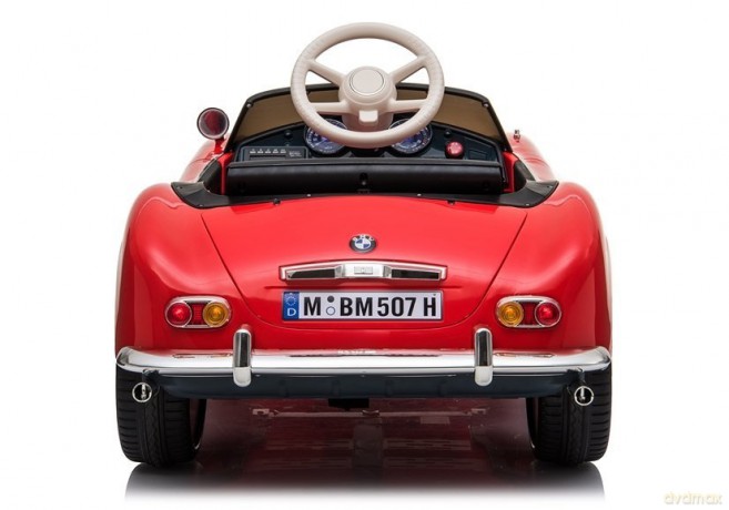 Auto na Akumulator BMW Retro Dla Dzieci Pilot LED MP3 Czerwone Lakierowane