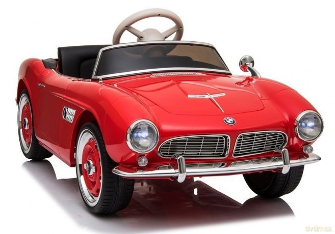 Auto na Akumulator BMW Retro Dla Dzieci Pilot LED MP3 Czerwone Lakierowane