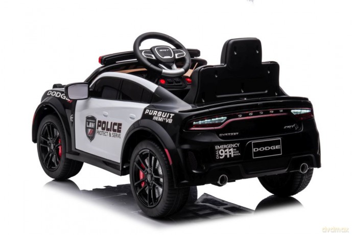 Auto Na Akumulator Dodge Charger Policyjny Biało- Czarny