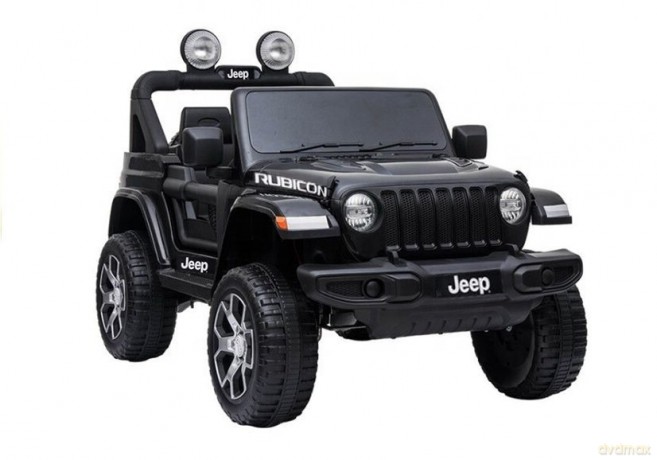 Auto na Akumulator Jeep Rubicon Światła LED MP3 Pilot 4x4 Czarny