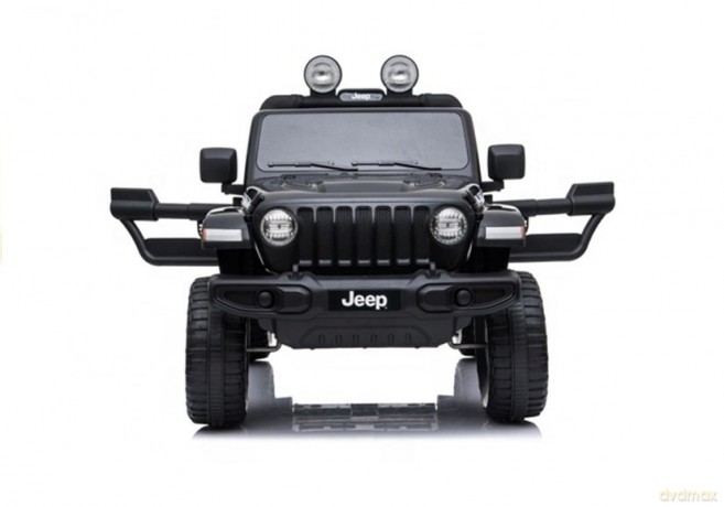 Auto na Akumulator Jeep Rubicon Światła LED MP3 Pilot 4x4 Czarny