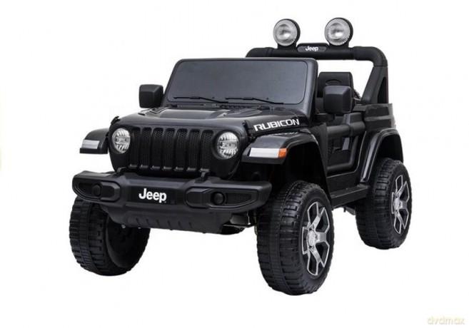 Auto na Akumulator Jeep Rubicon Światła LED MP3 Pilot 4x4 Czarny