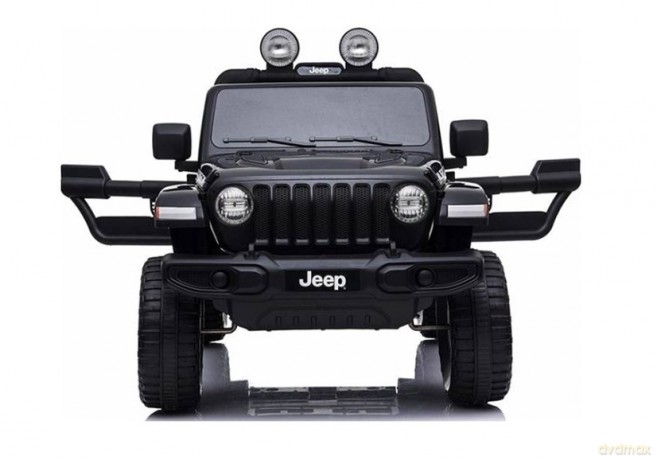 Auto na Akumulator Jeep Rubicon Światła LED MP3 Pilot 4x4 Czarny