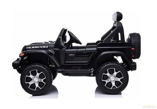 Auto na Akumulator Jeep Rubicon Światła LED MP3 Pilot 4x4 Czarny