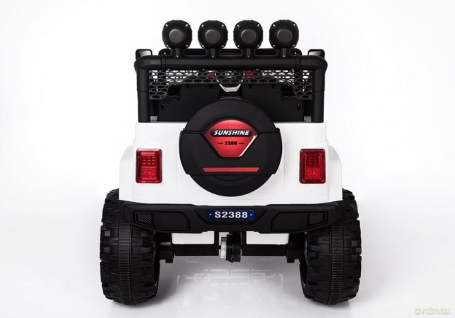 Auto na Akumulator S2388 Pilot Światła LED Radio Jeep Biały 4x45W