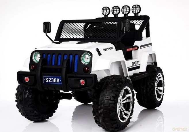 Auto na Akumulator S2388 Pilot Światła LED Radio Jeep Biały 4x45W