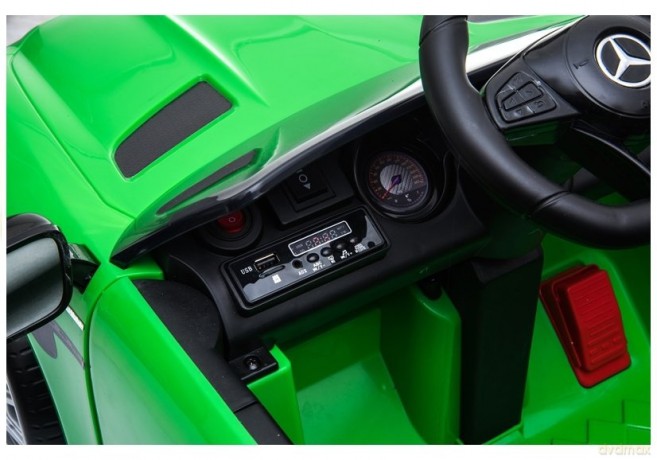 Auto Pojazd Na Akumulator Mercedes GT R Dla Dzieci Światła LED MP3 Zielony