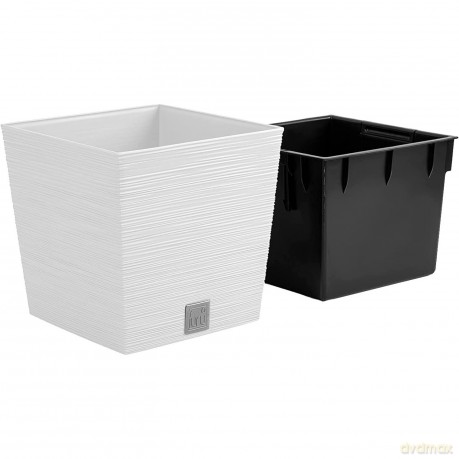 Doniczka FURU SQUARE LOW DFS240 - biały