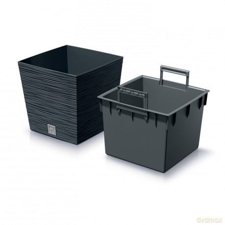 Doniczka FURU SQUARE LOW DFS300 - antracytowy