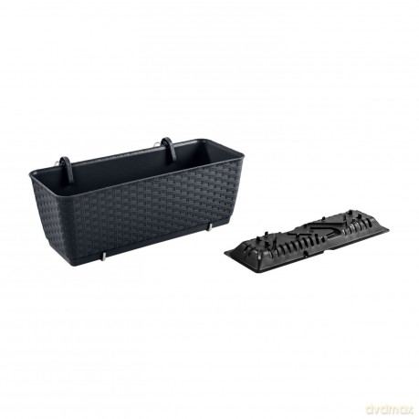 Doniczka rattanowa z hakami Ratolla DRL400PW antracyt
