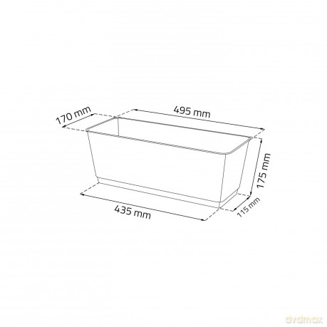 Doniczka rattanowa z hakami Ratolla DRL500PW antracyt