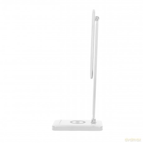 ISIYO LED 7W Lampka biurkowa z ładowarką indukcyjną i USB, 390lm, 3000-4000-6000K, zmiana temperatury barwowej i funkcja ściemniania,biała