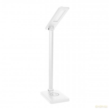 ISIYO LED 7W Lampka biurkowa z ładowarką indukcyjną i USB, 390lm, 3000-4000-6000K, zmiana temperatury barwowej i funkcja ściemniania,biała