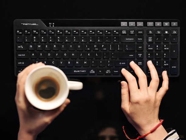 Klawiatura A4TECH FSTYLER FBK27CAS Black 2.4GHz+BT (Silent)