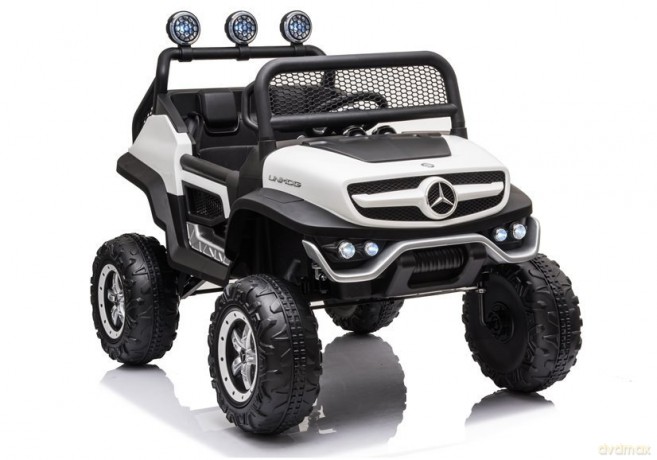 Pojazd na Akumulator Mercedes Unimog S Światła LED MP3 Pilot Biały
