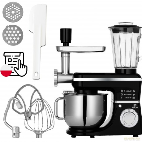 Robot kuchenny planetarny z misą blender maszynka do mięsa mikser 5w1 3200w