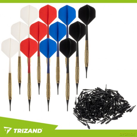Rzutki dart zestaw 12szt + groty Trizand 26100