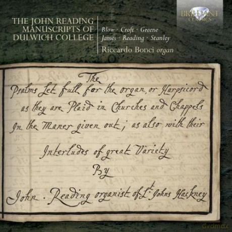 Riccardo Bonci: The John Reading Manuscripts Of Dulwich College [CD]