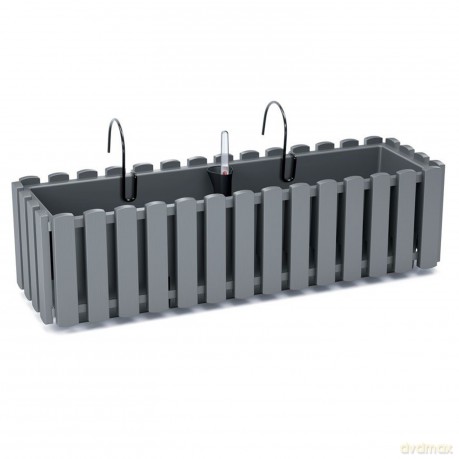 Skrzynka balkonowa z hakami Boardee Fencycase DDEF600W szara