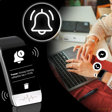 Smartwatch smartband zegarek sportowy pl aplikacja powiadomienia sport sen
