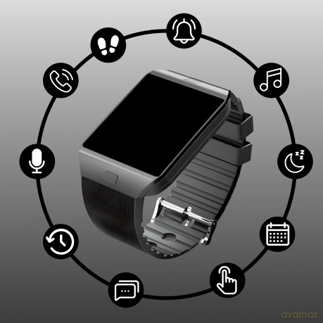 Smartwatch zegarek polskie menu karta sim sd wyświetlacz ips lcd połączenia