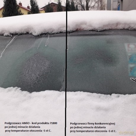 Termowentylator dmuchawa nagrzewnica z lampką 12v amio-01326