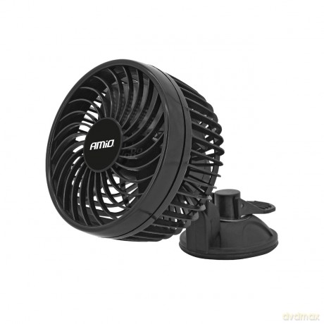 Wiatrak samochodowy wentylator z przyssawką 24v amio-03002