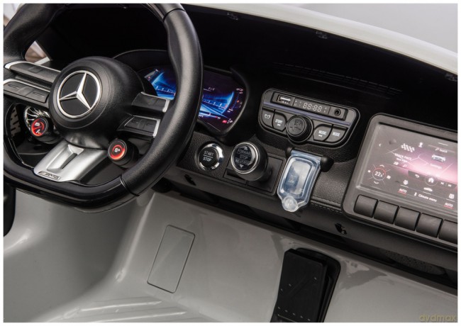 Auto Na Akumulator Mercedes GT63 AMG DKGT63 24V LCD Lakierowany Jasno Szary