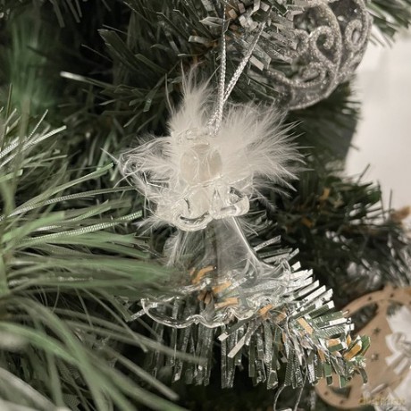 Bombki przezroczyste- aniołki 6szt. Ruhhy 22497