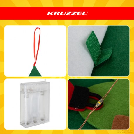 Choinka filcowa LED Kruzzel 26548
