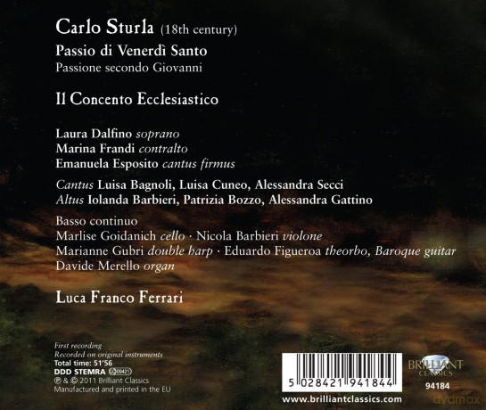 Sturla: Passio Di Venerdi Santo [CD]
