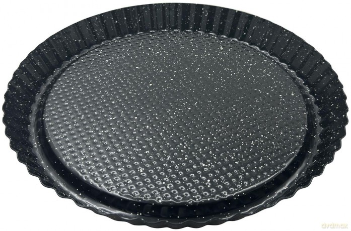 Forma do tarty, metalowa, z powłoką nieprzywieralną, czarna, średnica 28 cm klausberg, kb-7836