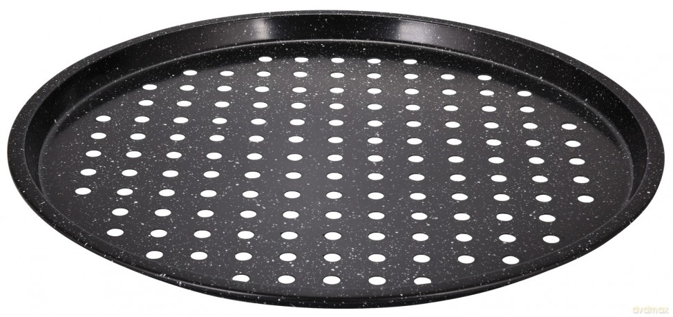 Forma, blacha do pizzy, czarny marmurek śr.34cm klausberg